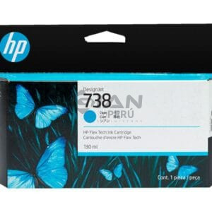 El Cartucho de Tinta Hp 698N5A Cyan 738, Es Compatible Con Impresora e Plotter Hp DesignJet T850 / T950 MFP Series, Volumen 130 Mililitros. 