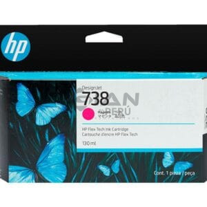 El Cartucho de Tinta Hp 698N6A Magenta 738, Es Compatible Con Impresora e Plotter Hp DesignJet T850 / T950 MFP, Volumen 130 Mililitros. 