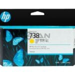 El Cartucho de Tinta Hp 698N7A Yellow 738, Es Compatible Con Impresora e Plotter Hp DesignJet T850 / T950 MFP Series, Volumen 130 Mililitros. 