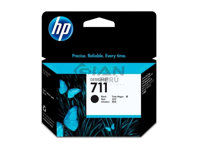 El Cartucho de Tinta Hp CZ129AL Black 711, Es Compatible Con Impresora Plotter Hp DesignJet T120 / T520 , Volumen De Tinta 38ml.