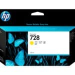 El Cartucho de Tinta Hp F9J65A d.j. Yellow 728, Es Compatible Con Impresora e Plotter Hp DesignJet T730 / T830 MFP Series, Volumen 130ml.