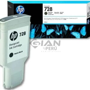 El Cartucho de Tinta Hp F9J68A Negro 728, Es Compatible Con Impresora e Plotter Hp DesignJet T730 / T830 MFP Series, Volumen 300 Mililitros.