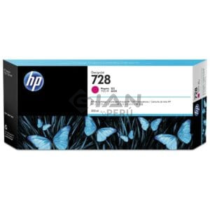 El Cartucho de Tinta Hp F9K16A Magenta 728, Es Compatible Con Impresora e Plotter Hp DesignJet T730 / T830 MFP Series, Volumen 300ml. 