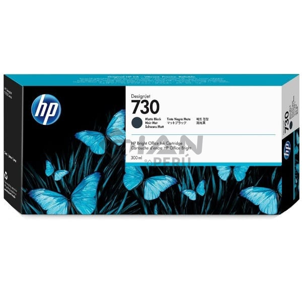 El Cartucho de Tinta Hp P2V71A 730, Color Mate Black, para impresoras DesignJet T1600/ T1600Dr/ T2600/ T2600Dr/ T1700/ T1700 de 300ml