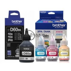 Compra el Kit de Tintas Brother BTD60BK + BT5001 CMY Original . Incluye Negro, Cyan, Magenta y Amarillo para Brother InkBenefit Tank.