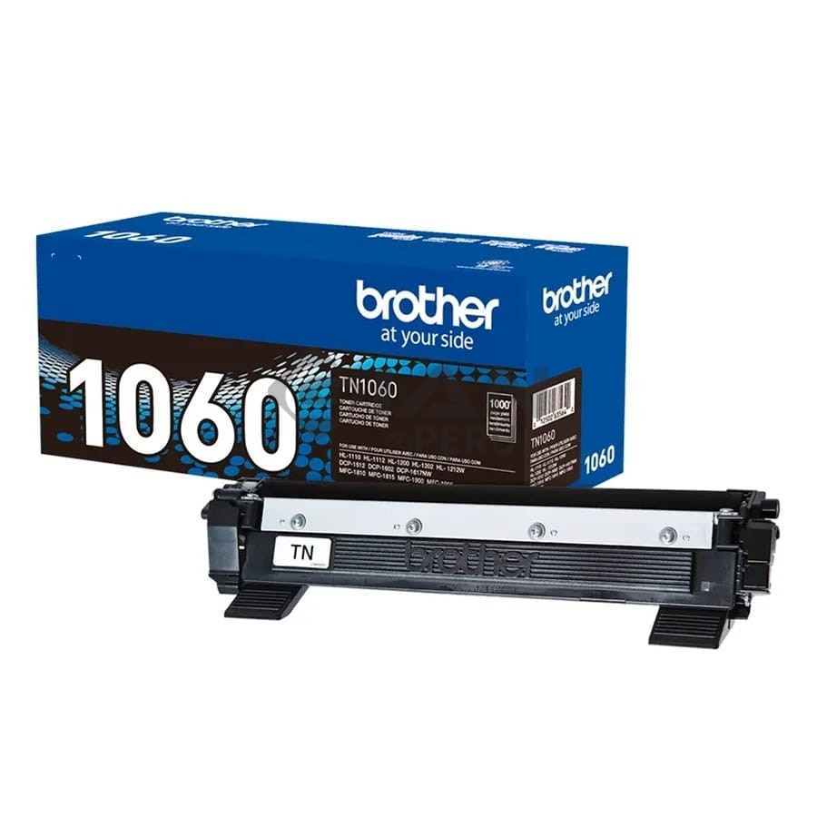 El Cartucho de Toner Brother TN-1060 Black, Es Compatible Con Impresora Brother HL-1202/ HL-1112 / DCP-1512 Rendimiento 1,000 Páginas.