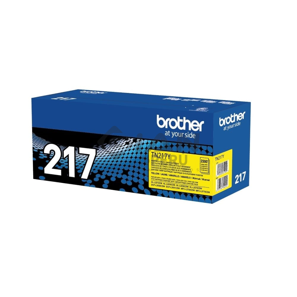 El Cartucho Toner Brother TN-217Y Yellow, Es Compatible Con Impresora Brother HL- L3270/ L3551/L3750, Con Rendimiento 2,300 Páginas.