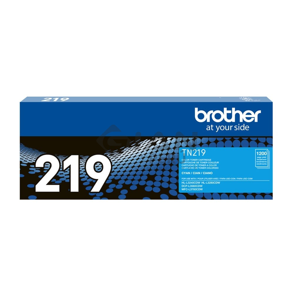 El Cartucho Toner Brother TN-219C Cyan, Es Compatible Con Impresora Brother L3560, L3760, L3280, Con Rendimiento 1,200 Páginas.