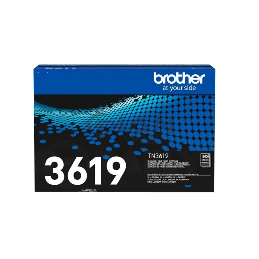 El Cartucho Toner Brother TN3619 Black, Es Compatible Con Impresora Brother DCPL5210DN, DCPL5660DN, Rendimiento 18,000 Páginas.