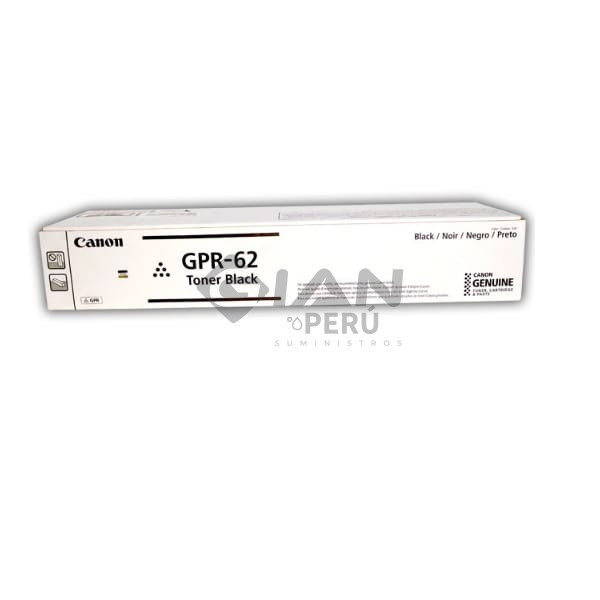 Tóner Canon GPR-62, Para Impresora Canon imageRunner IR 2630, Color Negro, Rendimiento: 30.000 Páginas, Envíos A nivel Nacional - Perú