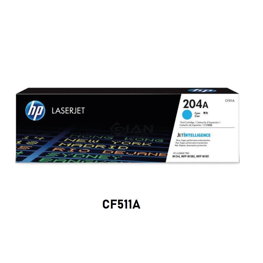 Compra Tóner HP 204A Cyan CF511A Original. Rendimiento aprox. 900 páginas, calidad profesional y tecnología JetIntelligence.