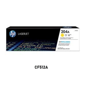 Compra Tóner HP 204A Yellow CF512A Original. Rendimiento aprox. 900 páginas, calidad profesional y tecnología JetIntelligence.