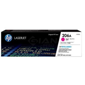 El Cartucho Tóner Hp 206A Magenta W2113A, Es Compatible Con Impresora Hp Color LaserJet Pro M255 / M283, Rendimiento 1,250 Páginas.