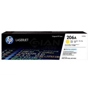 El Cartucho Tóner Hp 206A Yellow W2112A, Es Compatible Con Impresora Hp Color LaserJet Pro M255 / M283, Rendimiento 1,250 Páginas.
