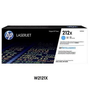 Tóner HP 212X Cyan W2121X Original para M554, M555 y M578. Alto rendimiento de 10,000 páginas. Compra tóner HP en Perú.