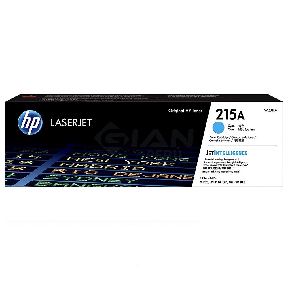 El Cartucho Tóner Hp 215A cyan W2311A, Es Compatible Con Impresora Hp Color Laserjet Pro M155a/ M155nw/ M182/ M183fw, 850 Páginas.