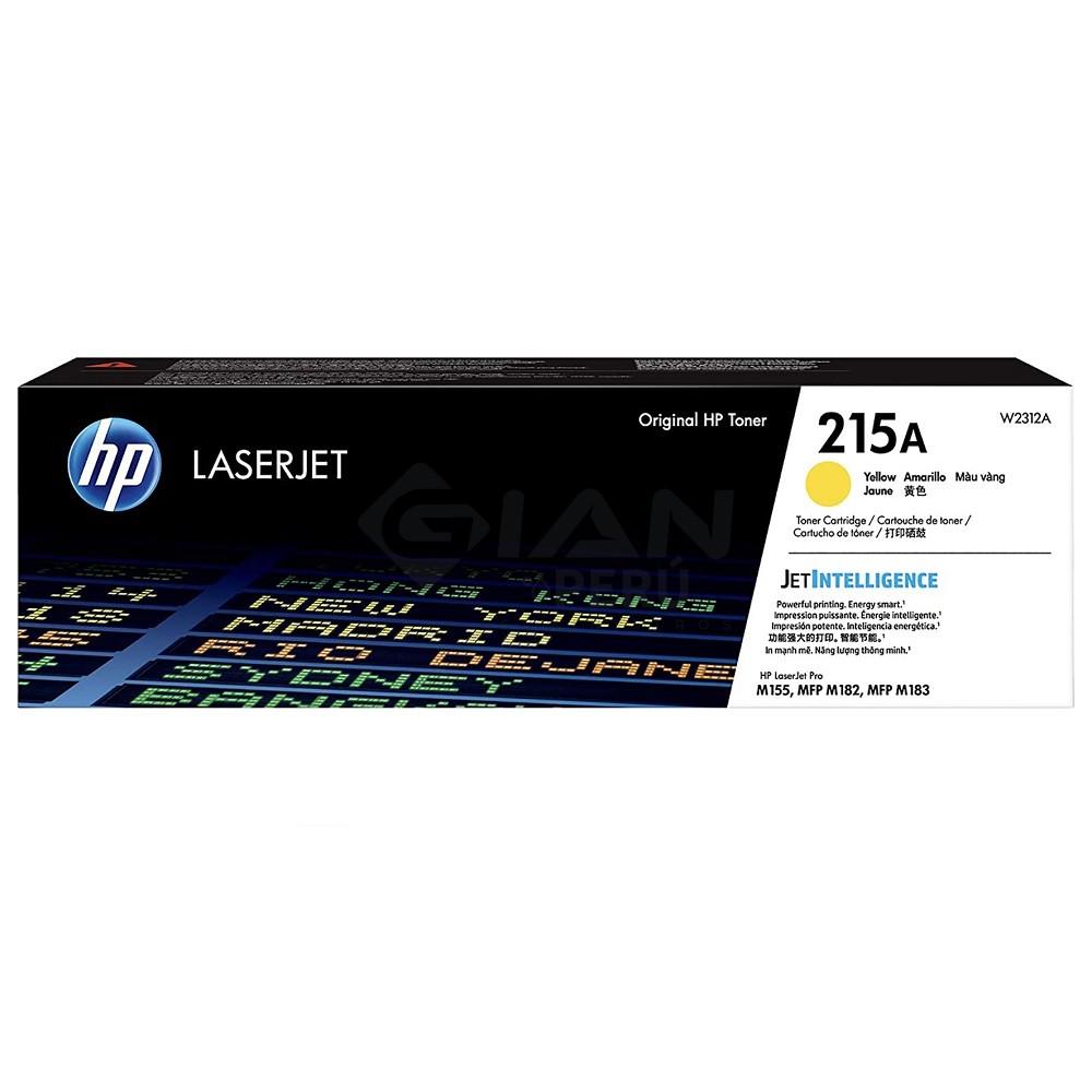 El Cartucho Toner Hp 215A Yellow W2312A, Es Compatible Con Impresora Hp Color Laserjet Pro M155a/ M155nw/ M182/ M183fw, 850 Páginas.