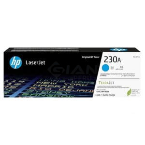 El Cartucho de Toner Hp 230A Cyan W2301A, Es Compatible Con Impresora Hp LaserJet Pro 4203, 4303FDW, Rendimiento 1,800 Págs.