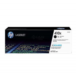 Compra Tóner HP 410X Negro CF410X de alta capacidad. Rinde hasta 6,500 páginas y es compatible con HP M377, M452 y M477.
