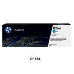 Compra Tóner HP 826A Cyan CF311A original. Rendimiento aprox. 31,500 páginas. Compatible con HP LaserJet Enterprise M855.