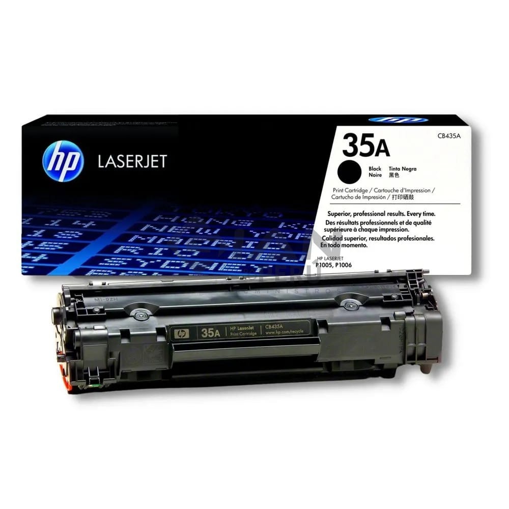 El Cartucho Toner Hp CB435A Black 35A, Es Compatible Con Impresora HP LaserJet P1005/ P1006, Con Rendimiento 1,500 Páginas.