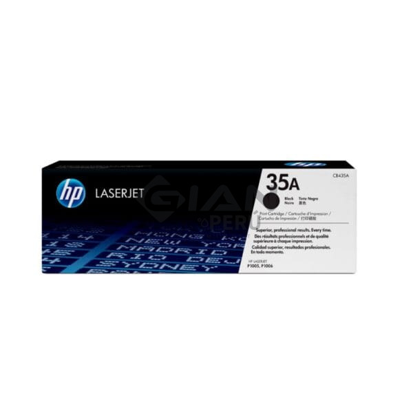 El Cartucho Toner Hp CB435A Black 35A, Es Compatible Con Impresora HP LaserJet P1005/ P1006, Con Rendimiento 1,500 Páginas.