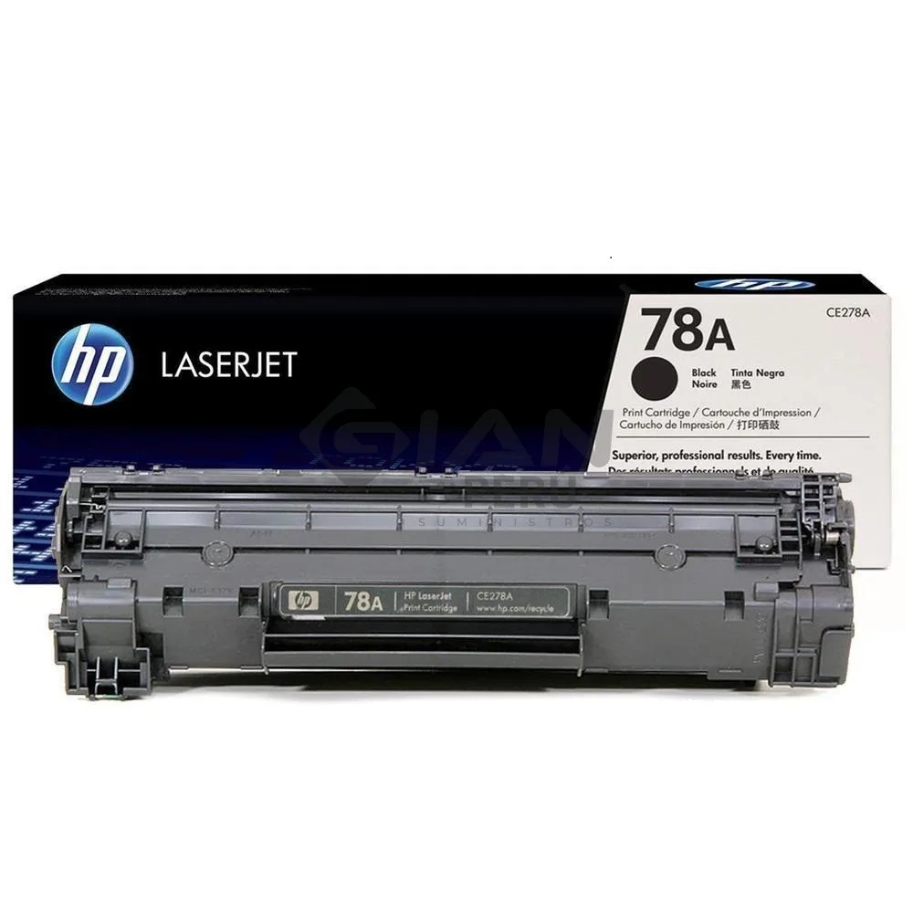 El Cartucho Toner Hp CE278A Black 78A, Es Compatible Con Impresora HP LaserJet Pro M1536, P1566, P1606, Con Rendimiento 2,100 Páginas.