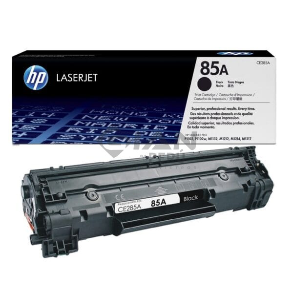El Cartucho Toner Hp CE285A Black 85A, Es Compatible Con Impresora HP LaserJet P1102/M1212/M1132, Negro 1,600 Págs.