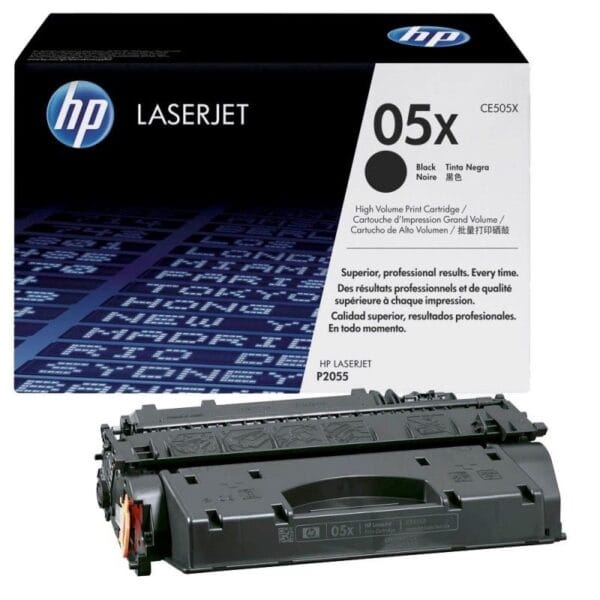 El Cartucho Toner Hp CE505X Black 05X, Es Compatible Con Impresora HP LaserJet P2035/ P2055D / P2050, Con Rendimiento 6,500 Páginas.