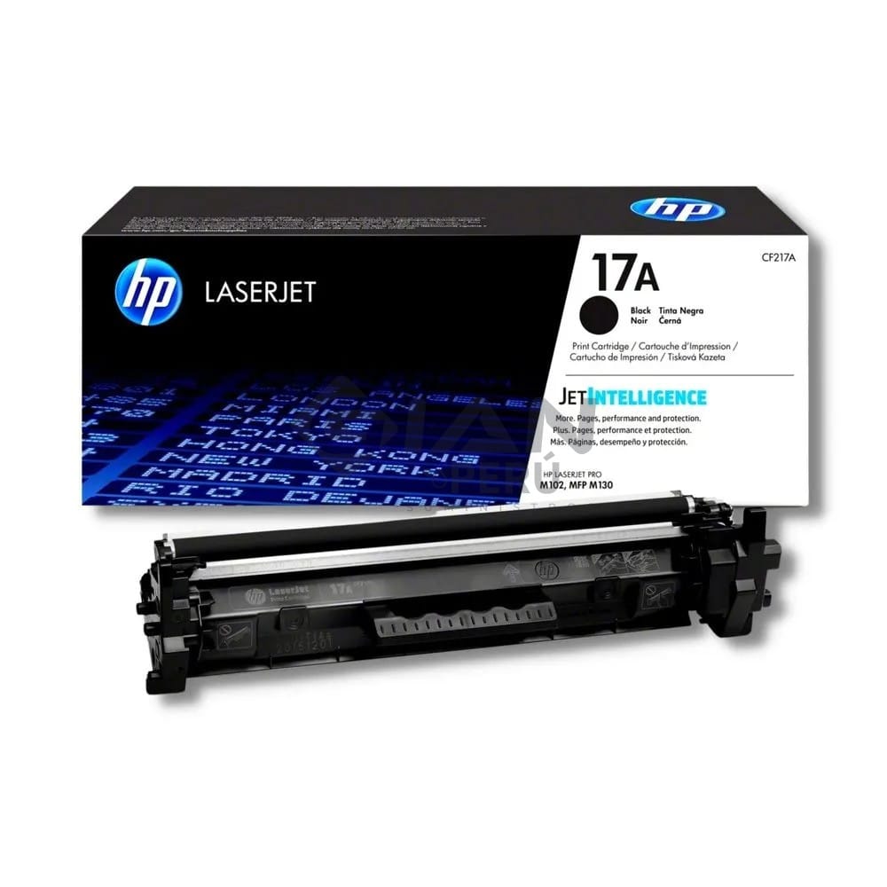 El Cartucho Toner Hp CF217A Black 17A, Es Compatible Con Impresora HP LaserJet M102/MFP M130, LaserJet P1005, Negro 1,600 Páginas.