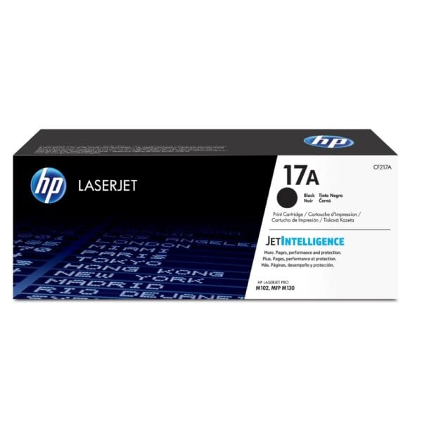 El Cartucho Toner Hp CF217A Black 17A, Es Compatible Con Impresora HP LaserJet M102/MFP M130, LaserJet P1005, Negro 1,600 Páginas.