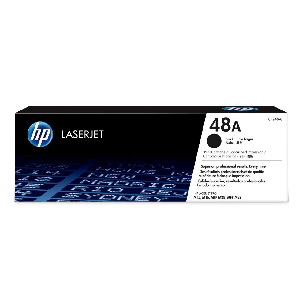 El Cartucho Toner Hp CF248A Black 48A, Es Compatible Con Impresora HP LaserJet MFP M15w/M28/M29/M31 Series, Negro 1,000 Páginas.