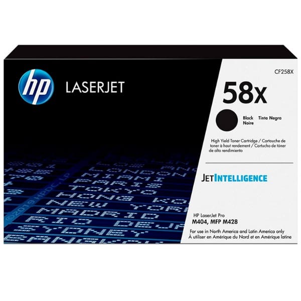 Tóner HP CF258X, Black Para Impresoras LaserJet enterprise M404dw, M430f, m428 Con Rendimiento: 10.000 Páginas, Envíos Lima y Provincias