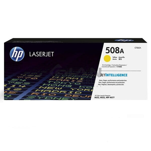 El Cartucho Toner Hp CF362A Yellow 508A, Es Compatible Con Impresora Hp LaserJet Enterprise M552/M553dn/M553dh/M577dn, 5,000 Páginas.