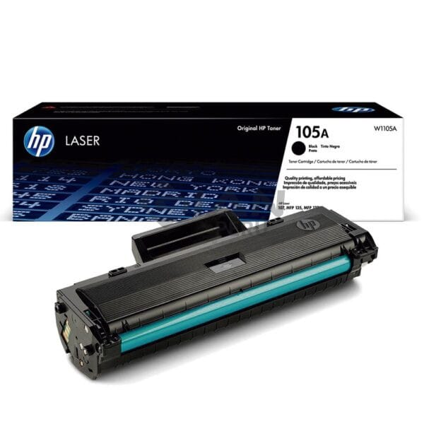El Cartucho Toner Hp W1105A Black 105A, Es Compatible Con Impresora HP Laser 107a, 107w, 135a, 135w, 137fnw, Negro 1,000 Páginas.