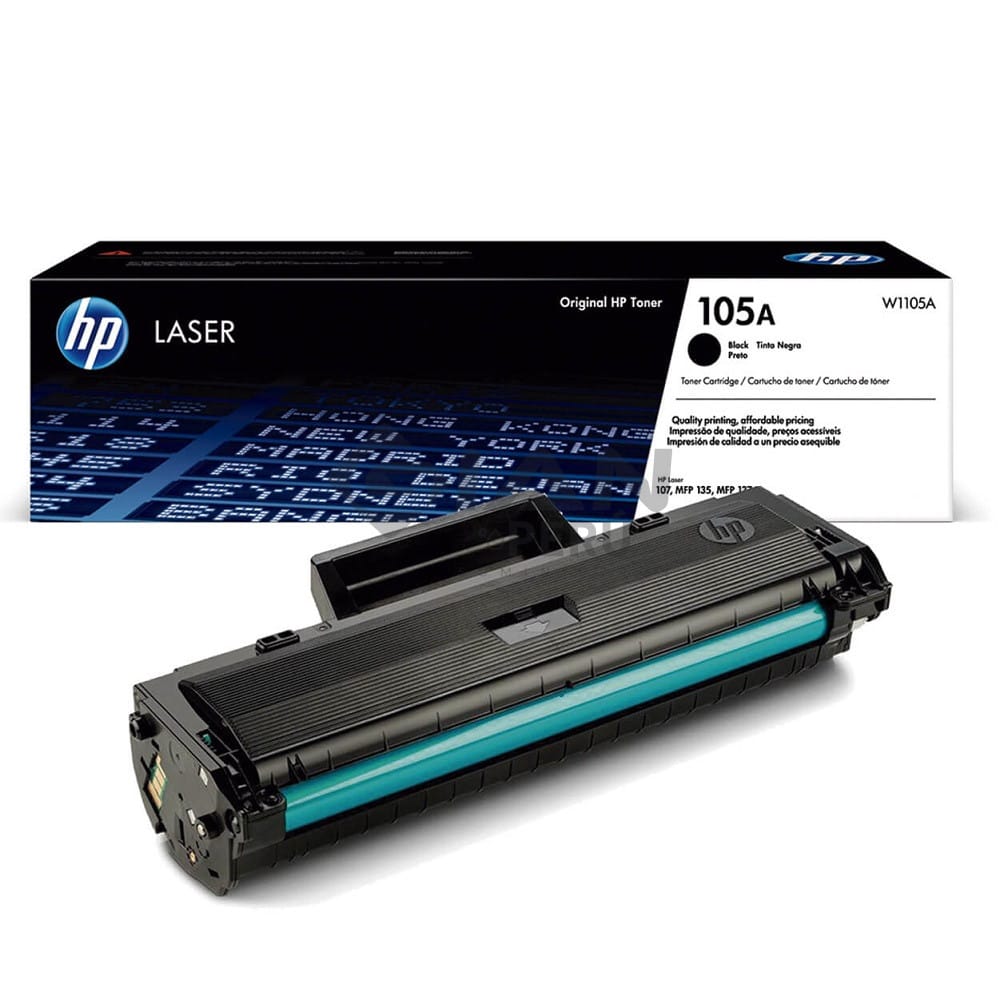 El Cartucho Toner Hp W1105A Black 105A, Es Compatible Con Impresora HP Laser 107a, 107w, 135a, 135w, 137fnw, Negro 1,000 Páginas.