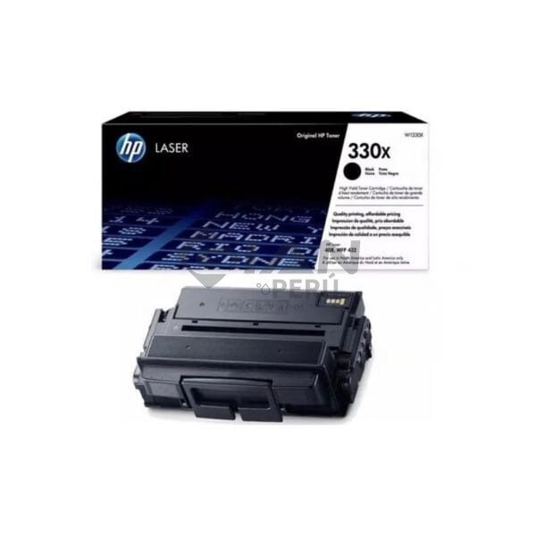 El Cartucho Toner Hp W1330X Black 330X, Es Compatible Con Impresora HP LaserJet 408DN/MFP 432fdn, Con Rendimiento 15,000 Páginas.