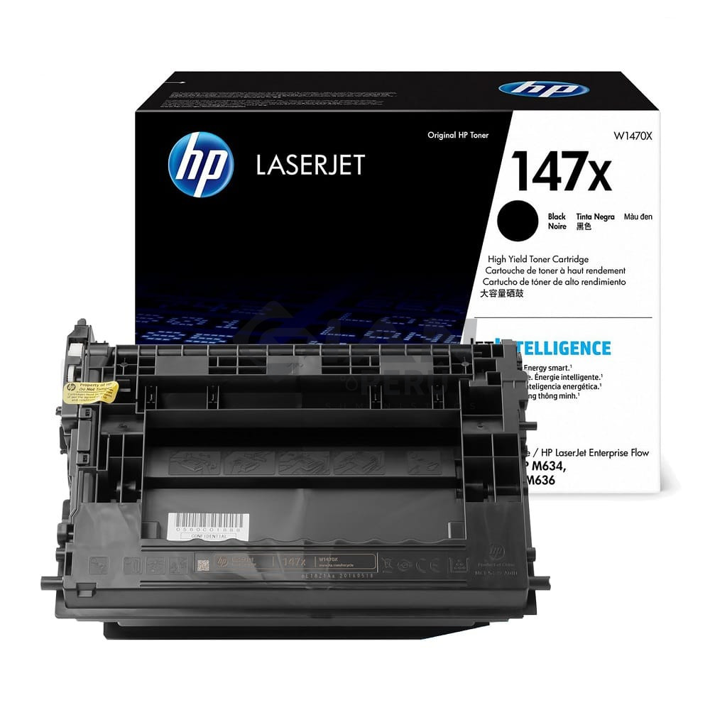 El Cartucho Toner Hp W1470X Black 147X, Es Compatible Con Impresora Hp LaserJet M610/ M612/ M635, Con Rendimiento 25,200 Páginas.