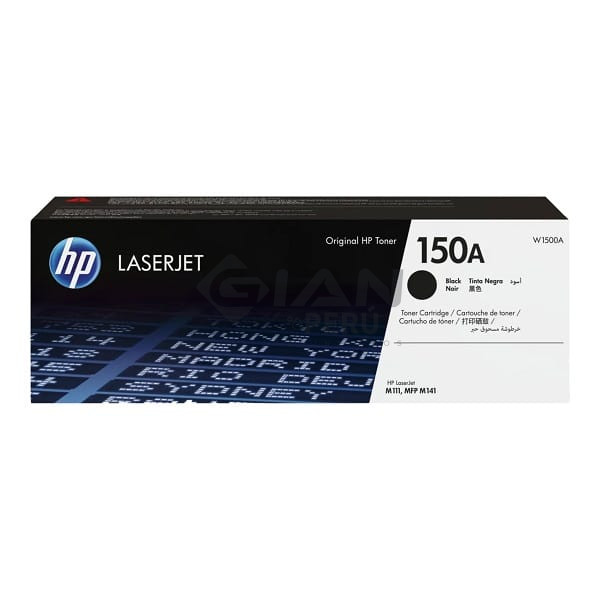 toner-hp-w1500a-150a-laserjet-m111w-m141w-m111a-black Toner HP W1500A (150A) Negro, Para impresoras LaserJet M111w |mfp M141w |111a | M111W | M141a | M141w Con Rendimiento de 975 Páginas.