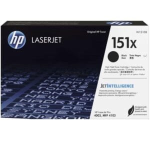 El Cartucho de Toner hp W1510X 151X Negro, Es Compatible Con Impresoras hp mfp4103/ 4102/ pro 4003,Rendimiento De 9.700 Páginas.