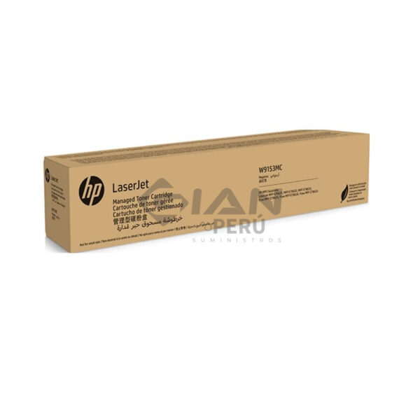 El Cartucho de Toner HP W9153MC Magenta, Es Compatible Con Managed MFP E7782dn, E77822dn, E77830dn, E77822z, E77825z, E77830z, 24,000 Páginas.