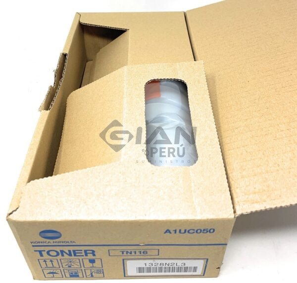 Compra el Tóner Konica Minolta TN-116 Negro A1UC050 para Bizhub 164, 165, 184 y 185. Rendimiento de hasta 11,000 páginas,