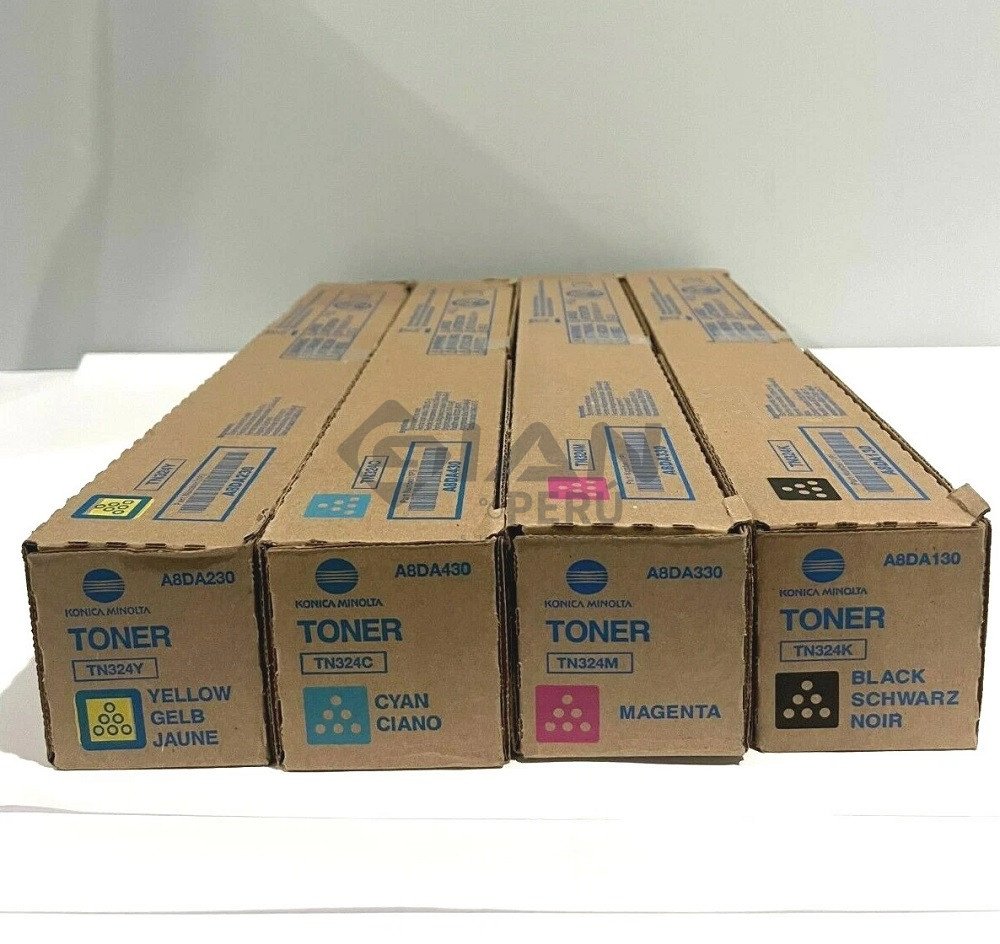 Compra el tóner Konica Minolta TN-324 Negro Original (A8DA150). Rendimiento de 28.000 páginas. con Bizhub C258, C308, C368.