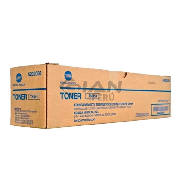 Compra el Tóner Konica Minolta TN-414 Negro para Bizhub 363 y 423. Rendimiento de hasta 25,000 páginas, para oficinas y centros de copiado.
