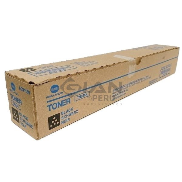 Tóner Konica Minolta TN-626k, ACV1190 Para Copiadora Bizhub C450i, C550i, C650i Con Rendimiento: 28.000 Páginas, Envíos Lima y Provincias.