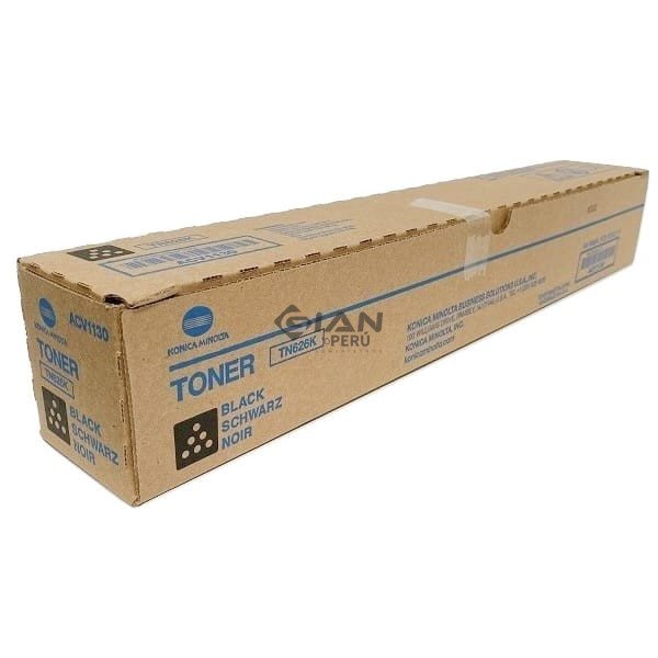 El Cartucho de Toner Konica Minolta TN-626K, Para Bizhub C450i, C550i, C650i Con Rendimiento: 28.000 Páginas, Envíos Lima y Provincias.