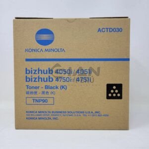 Compra el Tóner Konica Minolta TNP-90 Negro Original para Bizhub 4050i, 4051i, 4750i y 4751i. Rendimiento de 20,000 páginas.