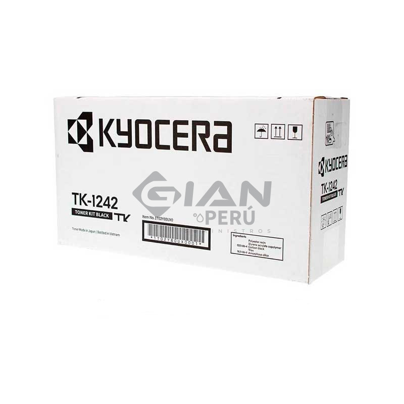 El Cartucho Toner Kyocera TK-1242 Negro , Para los Modelos de impresoras Kyocera MA2000 | MA2000w | PA2000 | PA2000w, 1.500 Páginas.