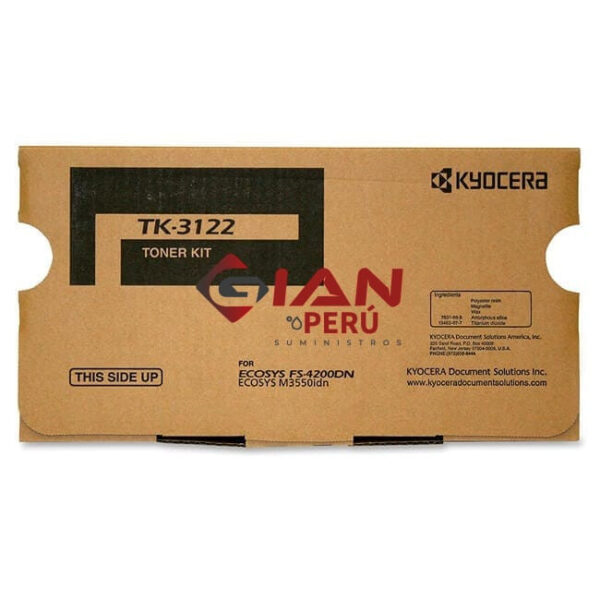 toner-kyocera-tk-3122-ecosys-fs-4200dn-m3550idn-negro-gianperu El Cartucho De Toner Kyocera TK-3122 Black, Es Compatible Con Impresoras Kyocera Ecosys FS-4200dn | m3550idn, De 21.000 Páginas.