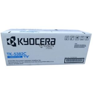 Compra Tóner Kyocera TK-5382C Cyan original. Rendimiento de hasta 10,000 páginas. Compatible con MA4000cifx, MA4000cix y PA4000cx.